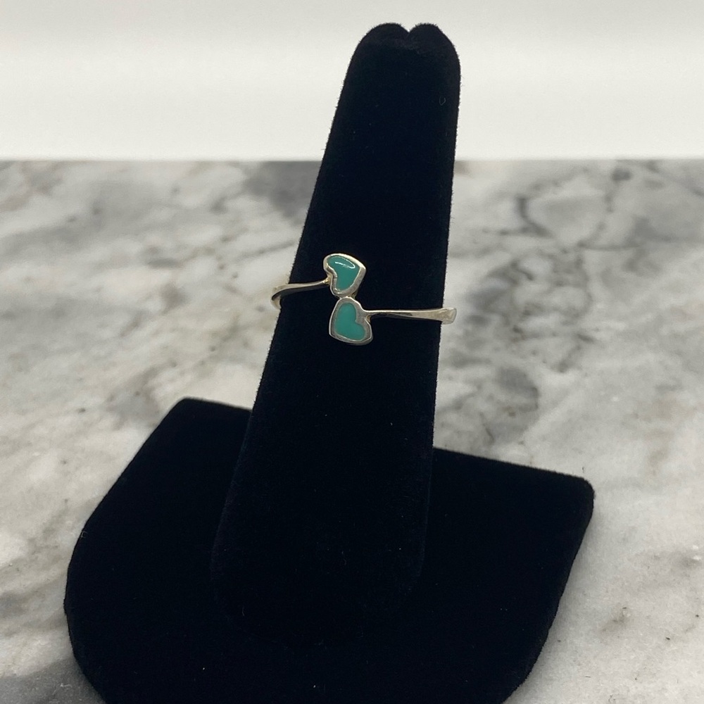 Silver and Blue Resin Ring with Minimalist Design